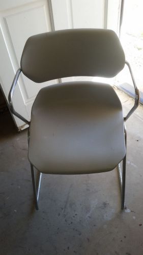 American seating - acton stacker chairs. 4 gently used gray color chairs for sale