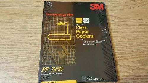 2x- NEW 3M Transparency Film For Plain Paper Copiers PP2950- Each Box 100 Sheets