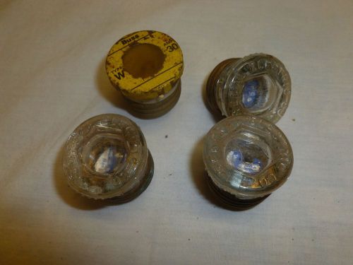 Vtg Used Type W 15 General Electric Glass Electrical Industrial Glass Fuse Lot