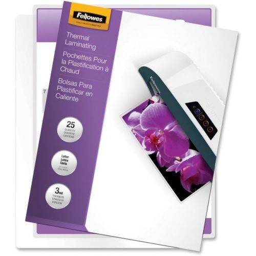 FELLOWES, INC 5200501 GLOSSY POUCHES - LETTER, 3 MIL, 25 PACK