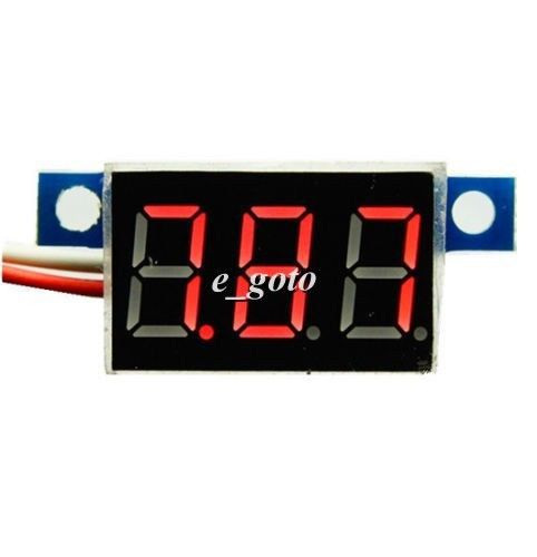 Red led panel meter 3.3v - 30v dc mini lithium battery digital voltmeter for sale