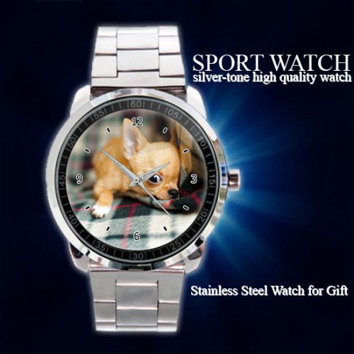 Chihuahua Puppy Dog Sport Metal Watch