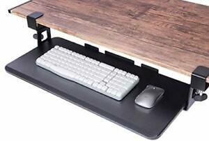 HUANUO Large Clamp-On Keyboard Tray26.4&#034; x 11.8&#034; - Under Desk Comfort Keyboar...