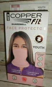 New in Package COPPER FIT Face Mask Gater Youth Size Age 8+ Pink One Size