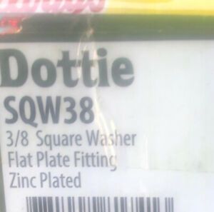 Dottie (Qty 20) 3/8 Square Bearing Plate Washer Plain
