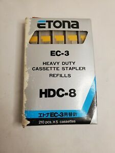 ETONA HDC-8 Yellow 1/2&#034; Color Coded Cassettes Staples for EC-3 Stapler