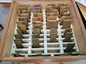New Hermes Brass Engraving Font Set 35-331 (Old No. 26) 126 Pieces &amp; Wood Box!