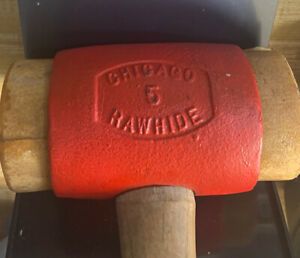 Chicago Rawhide CR C/R #5 Hammer Mallet New 2-3/4” Faces 6 Pound 13 Ounces Nice