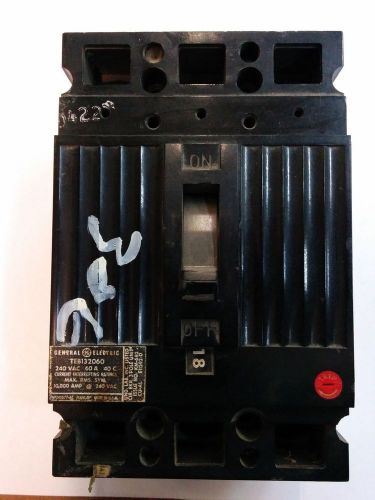 General Electric TEB132060 3 Pole 60 Amp Circuit Breaker Used