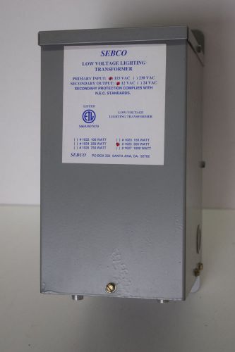 Sebco low voltage lighting transformer #1025 w/ breakers 115 vac -12vac  500w for sale