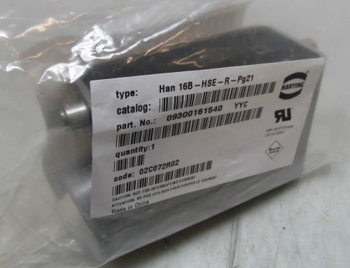 New harting connector, 16b-hse-r-pg21, nip, warranty for sale