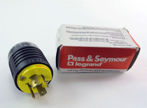 Pass &amp; seymour nema l1420p turnlock plug 20a 125/250v 3p 4w ground for sale