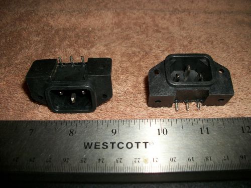 LOT OF 120V/250V 15A 3 PRONG GROUNDED PC BOARD MOUNT RECEPTACLES  ! A