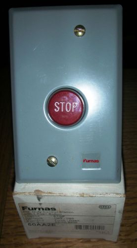 Furnas 50AA2E Stop Switch Std Duty Control Station Push Button Flush 1NO-1NC