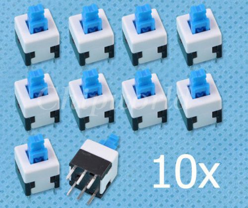 10pcs 8x8mm blue cap self-locking type square button switch control 8*8 new for sale