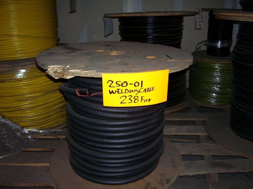 250 Welding Cable. Extra Flexible Wire.  Black Jacket. Per foot. Free Shipping**