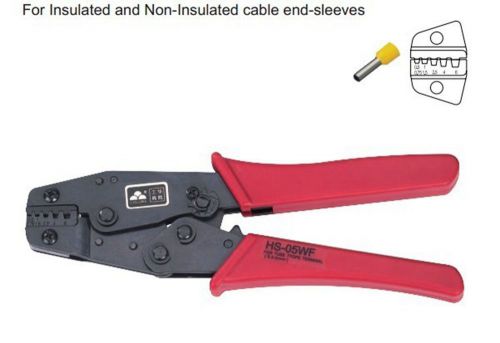 Insulated and non-insulated ferrules ratchet plier crimper 0.5-6mm2 awg20-10 for sale