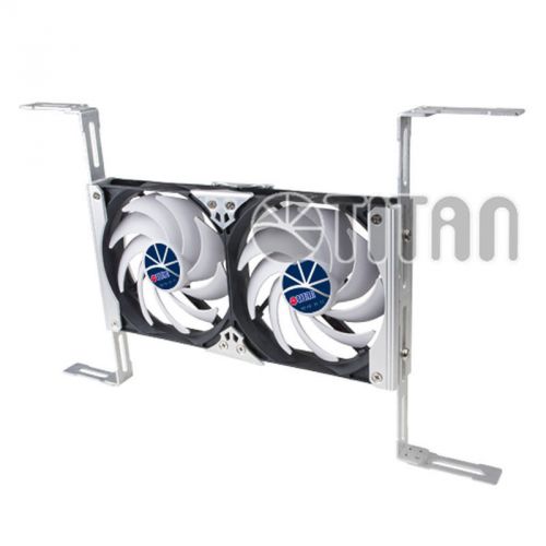 2 x 120mm multi-purpose aluminum rack fan kit w/ speed control for rv&#039;s 12v 24v for sale