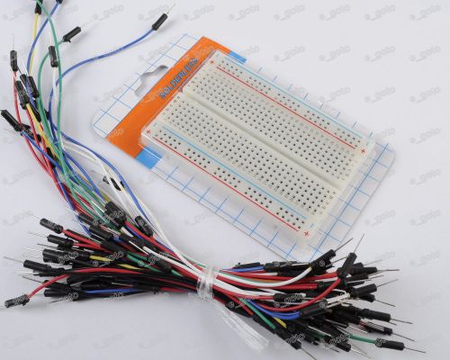 Prototype board electronic deck + 65pcs breadboard tie line wire cable for sale
