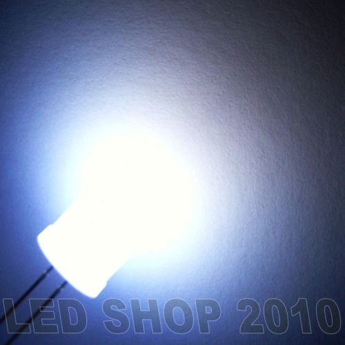 100 pcs 10mm white round top diffused led 2pin 9k mcd light for sale