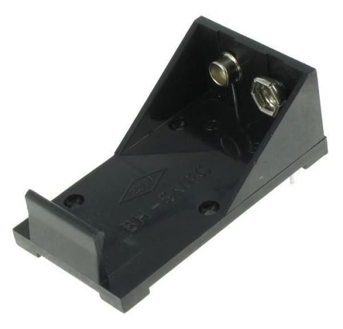 Battery Holders, Clips &amp; Contacts 9V PC BLK (1 piece)