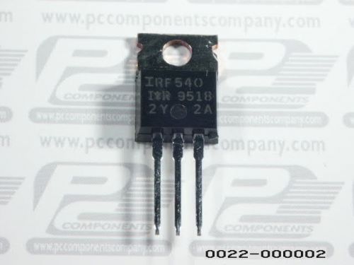 25-PCS TRANS MOSFET N-CH 100V 28A 3-PIN(3+TAB) TO-220AB TO-220AB IR IRF540 540