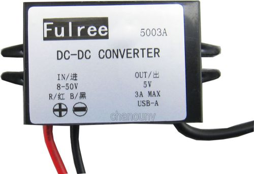 8-50V to 5V USB Female DC to DC  buck converter Power supply Voltage Regulator