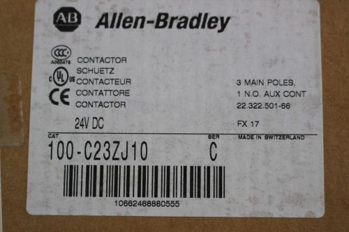 ALLEN BRADLEY 100-C23ZJ10 Ser. C  CONTACTOR/STARTER 24VDC