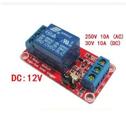 3PCS Optocoupler Isolation 12V High and Low Level Trigger 1 Channel Relay Module