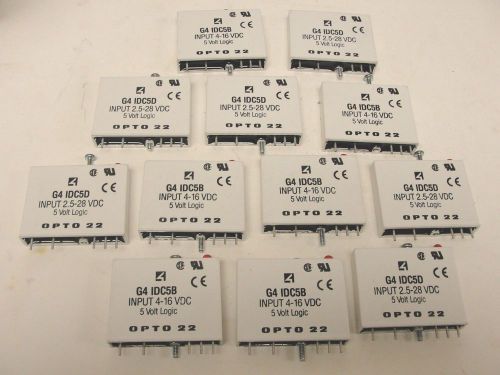 New OPTO 22 Solid State Relays, G4 IDC5B, 4-16 VDC (Lot of 12)