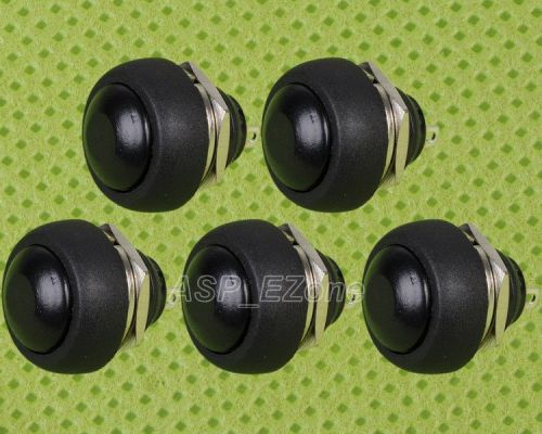 5PCS Black momentary contact pushbutton Switch 12mm