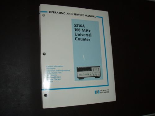 HP 5316A 100 MHz Universal Counter Operating and Service Manual