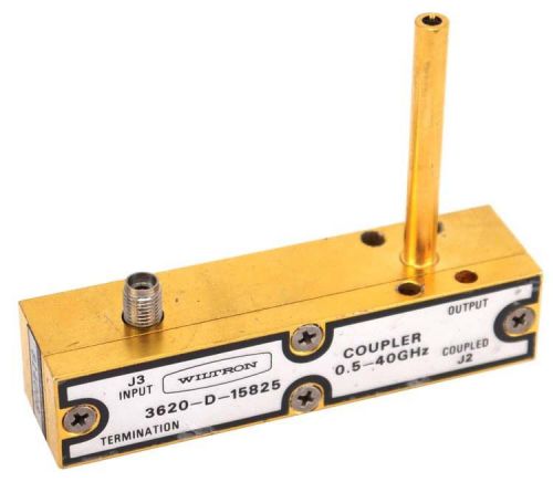 Wiltron 3620-d-15825 0.5-40ghz directional rf coupler 15db 50 ohms k-connector for sale