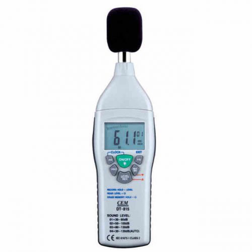 Cem dt-815 decibel sound noise level meter tester 35-130db frequency 31.5hz-8khz for sale