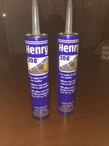 Lot Of 2 Henry 11 Oz Wet Patch Roof Cement HE208R004