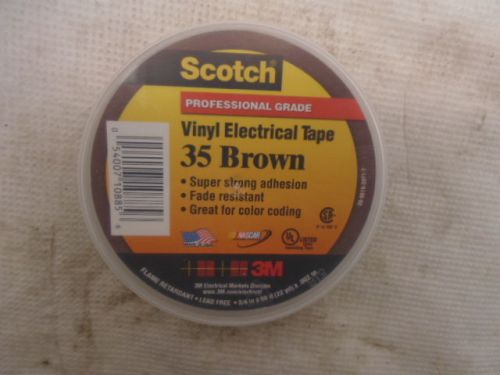 3M SCOTCH VINYL ELECTRICAL TAPE 35 BROWN FREE SHIPPING IN USA