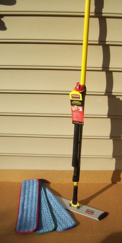 Rubbermaid q969 hygen microfiber pulse mop kit w/ three q410 damp mops included for sale