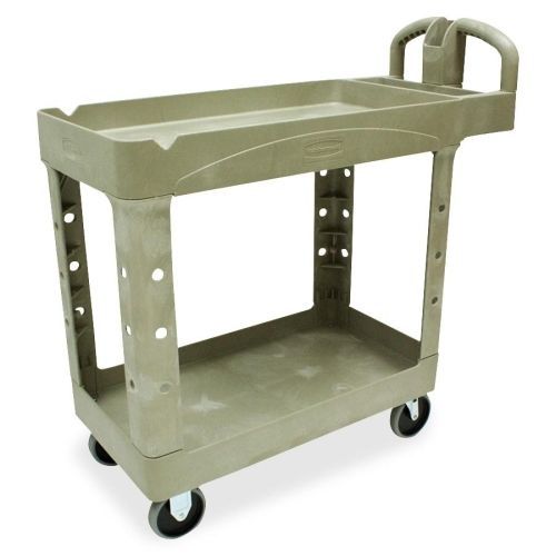 Rubbermaid two shelf service cart -2 shelf -500 lb - 39.5&#034;x17.9&#034;x33.3&#034; -beige for sale