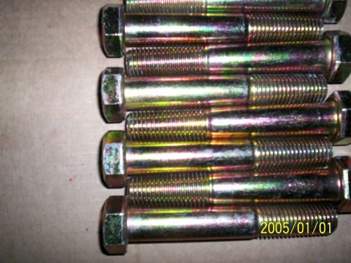 (8) grade 8 7/8-9x5-1/2 cap screws,hex head bolts yellow zinc plated for sale