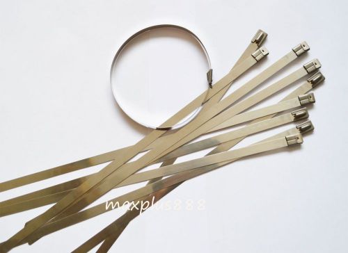 50pcs stainless steel locking cable ties zip tie cables 11.8&#034; long 8*300mm for sale