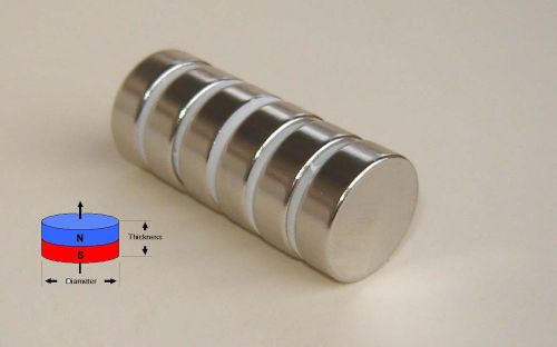 100 pcs of   3/4&#034;dia x 1/4&#034; thick neodymium (rare earth) disc magnets for sale
