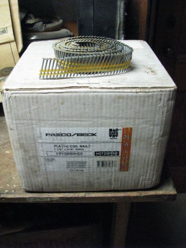 New unopened box of fasco/beck 1 3/8 x 086 ring plastic coil nails for sale