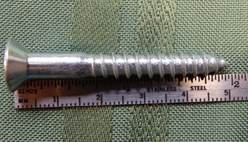 Vintage bulk lot 5+ lbs 2&#034; x #14 phillips flat head steel chrome wood screws nos for sale