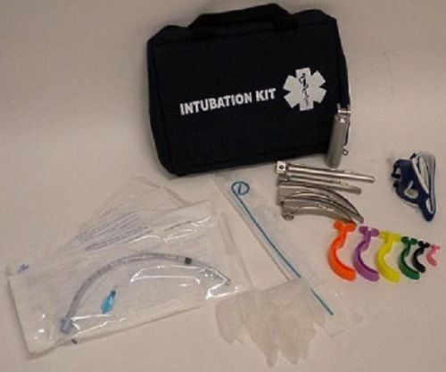 New MedSource Fully Stocked EMT Paramedic Medical Intubation 4-Blade Pack Kit