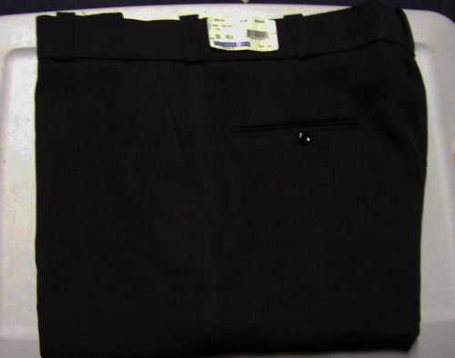 Fechheimer dress uniform pants slacks black with black braid size 48 reg for sale