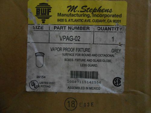 M. STEPHENS VPAG-02 VAPOR PROOF FIXTURE WITH GLASS GLOBE