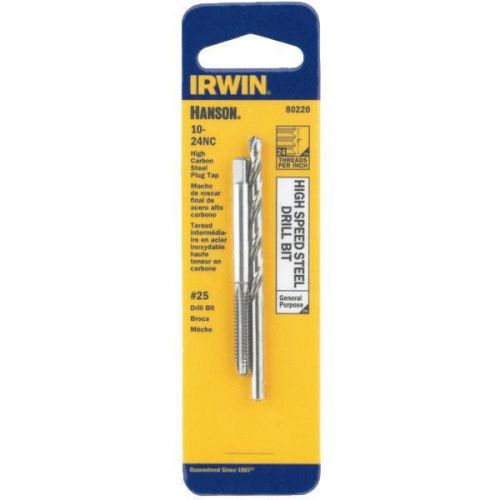 Irwin 80260 plug tap and drill bit combo-1/4&#034; npt tap &amp; 7/16&#034; bit for sale