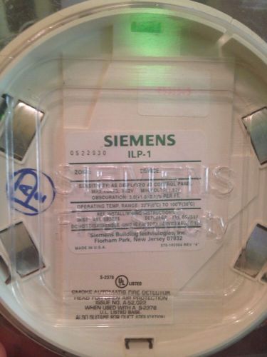 NEW SIEMENS ILP-1 SMOKE DETECTOR (FOR MXL MXLV) CAN BE USED AS ID-60P SMOKE