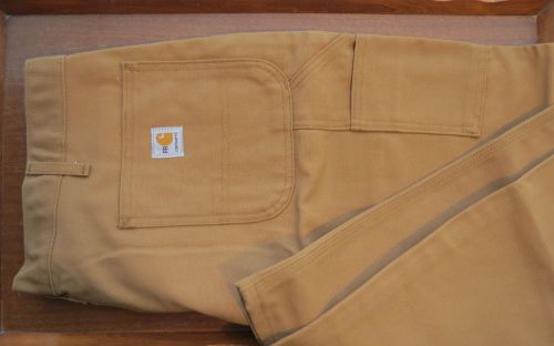 Carhartt Mens HRC-2 Flame-Resistant Duck Work Dungaree 40 x 30 FRB229 BRN NWT