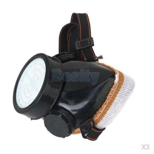3X Respirator Gas Mask Safety Anti-Dust Single Cartridge w/ valves Adjust Strap